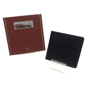 Louis Vuitton Monogram Glace Portefeuille Wallet Bi fold Brown